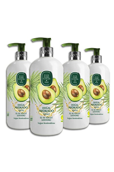 Eyüp Sabri Tuncer لوشن الأفوكادو لليدين والجسم 500 مل - 4 قطع