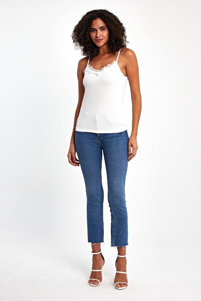 Bebe Dantel İşlemeli Ayarlanabilir Askılı Bluz