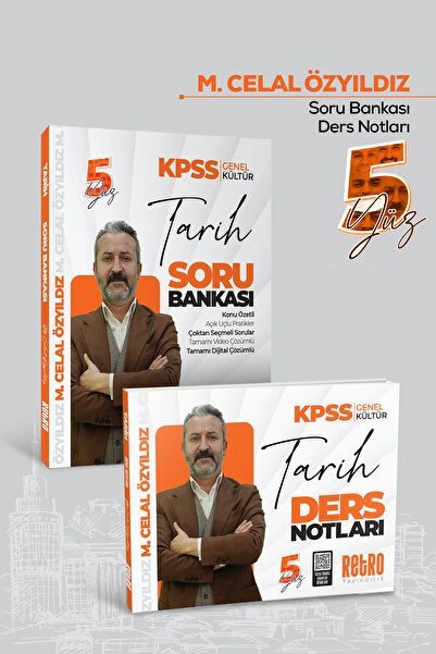 RETRO YAYINCILIK 2026 Kpss Tarih 5yüz Ders Notları Soru Bankası 2 Li Set - Me...