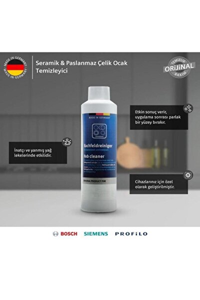 Bosch Seramik Ve Cam Ocaklar Için Temizlik Ve Bakım Kremi Orjinal Bosch- Sıemens-Profilo