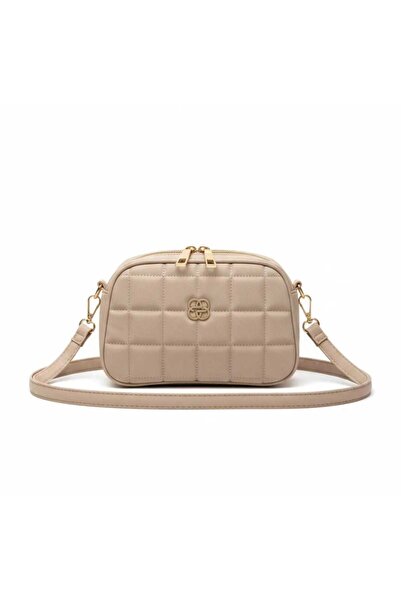 Heybe shop Kadın Üç Bölmeli Fermuarlı Omuz Çantası