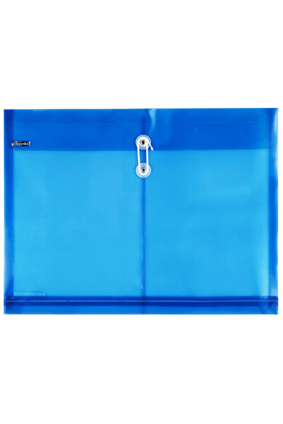 Bigpoint Document File Drawstring Side A4 Blue X 10 Pieces