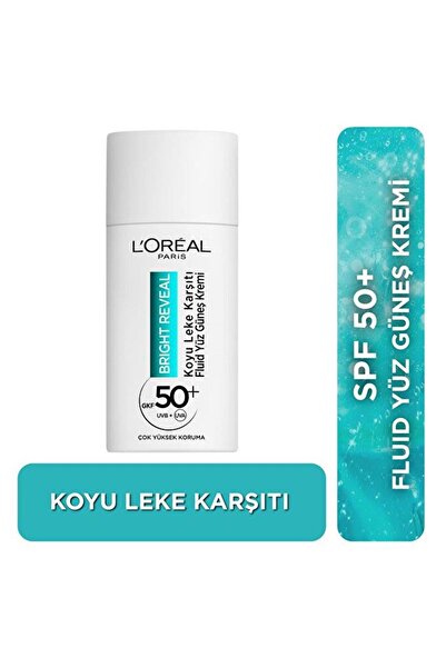L'Oreal Paris Bright Reveal Spf 50+ Koyu Leke Karşıtı Yüz Güneş Kremi 50 ml