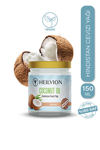 HEILVION Hindistan Cevizi Yağı %100 Saf ve Doğal, Organik, Soğuk Sıkım, Yenil...