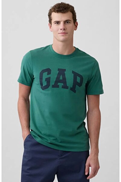 GAP Everyday Soft Basic Logo 856659 T-Shirt Kısa Kol Tişört Erkek T-Shirt HAKİ