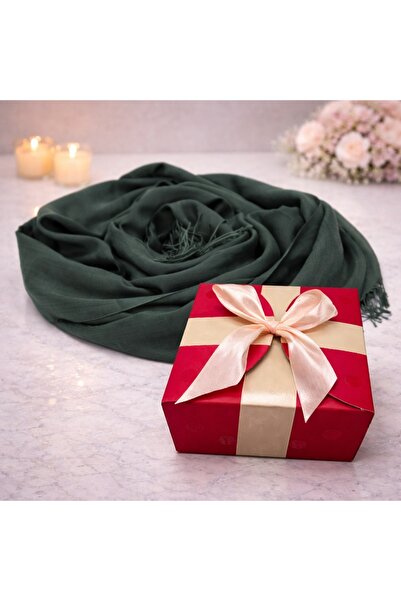 velve Esarfa tip sal, din material subtire cu casmir, in cutie cadou, Verde i...