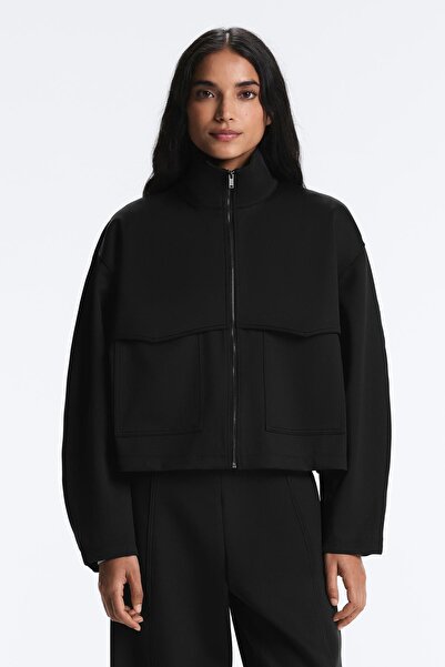 Oysho Boxy neoprene-effect jacket