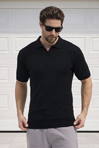 Delpino Polo Yaka Triko Erkek Pamuklu Tişört