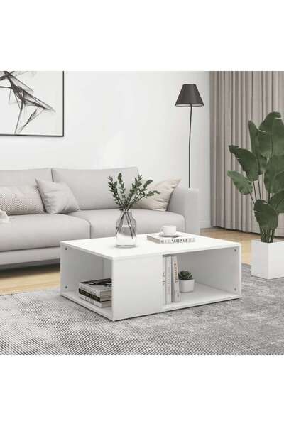 Concept Τραπεζάκι σαλονιού, λευκό, 90x67x33 εκ., μοριοσανίδα