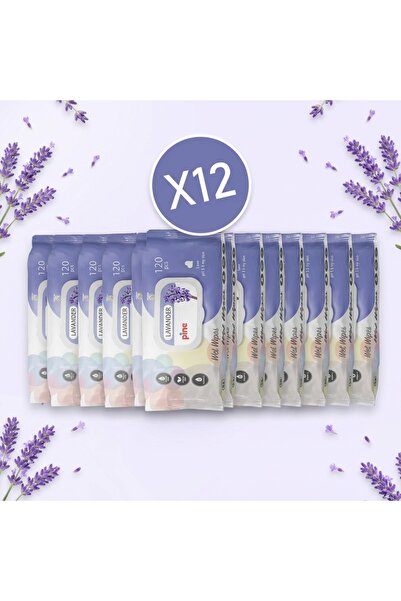 Pine Lavanta Kokulu Islak Mendil 120x12 PAKET 1440 Yaprak