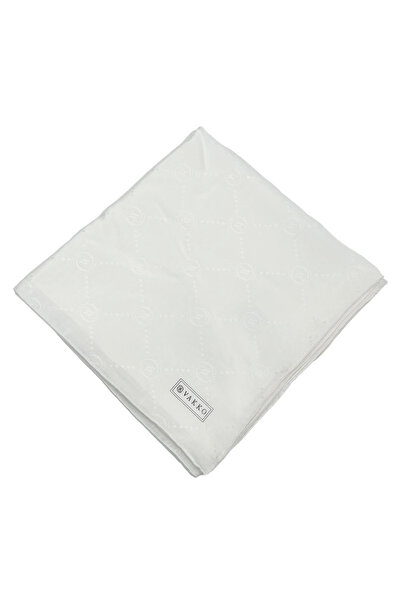 Vakko Pamuk İpek Eşarp - Hologram - İnci Beyaz