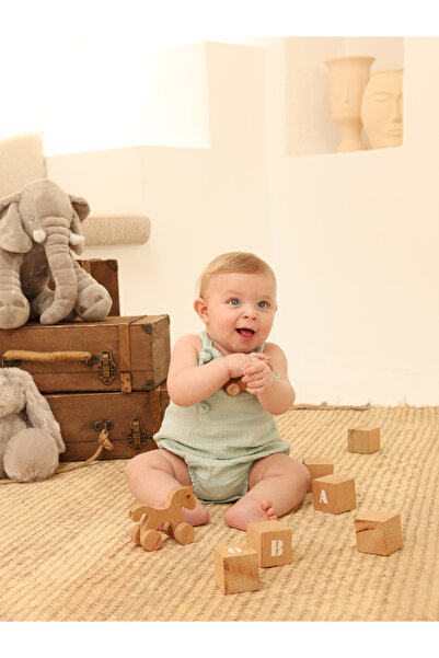 MİLNA BABY&KİDS 100% Cotton Strap Muslin Bodysuit Soft, Girl - Boy Bodysuit (...