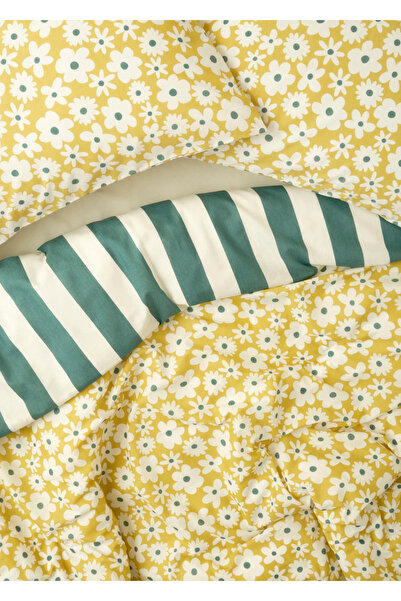 Bella Maison Naomi Cotton Double Duvet Cover Set Yellow (200X220 cm)