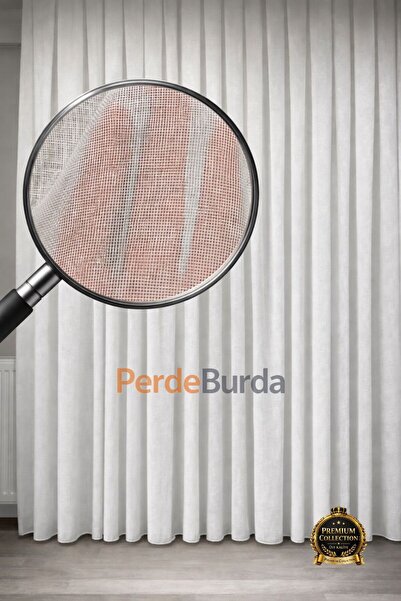 PerdeBurada Foldet Keten Premium Tül Perde – Kırışmaz, Ütü İstemez, Sık Pile,...