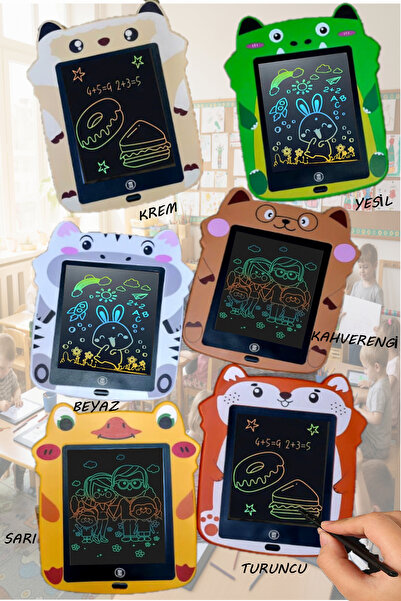 Duffa Figürlü Lcd Çizim Tableti Sevimli Hayvan Figür Çocuk Lcd Çizim Tahtası ...