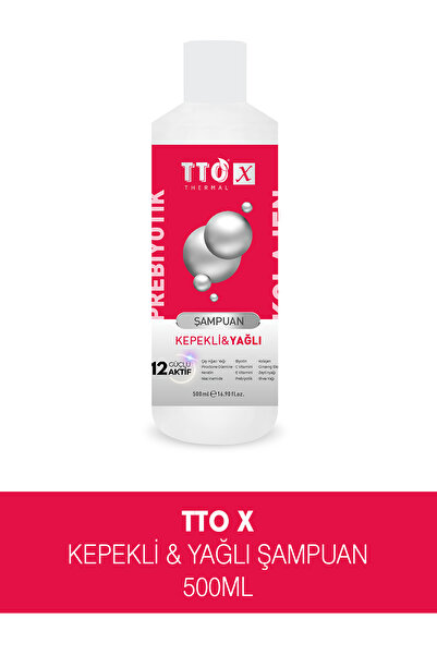 TTO X Kepekli ve Yağlı Saçlara Özel Şampuan Kolajen ve Prebiyotik 500ml