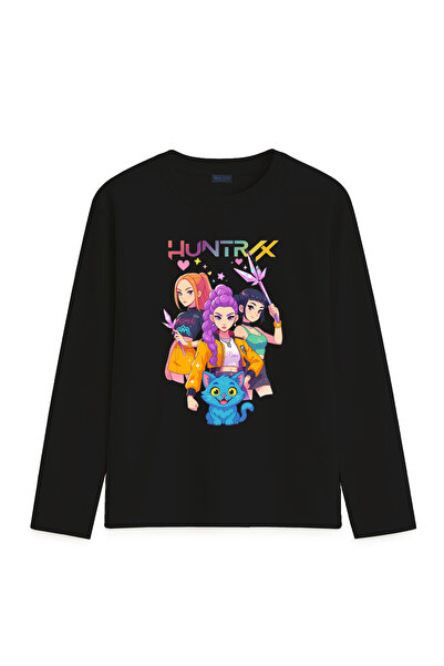 BLITZIST Kpop Demon Hunters iblis avcıları Baskılı Uzun Kollu Kız Çocuk Tişör...