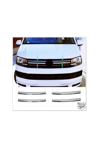 Genel Markalar Volkswagen T6 Transporter Krom Ön Panjur 4 Parça 2015 Ve Üzeri...