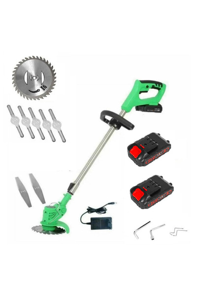 ROONLINE Cositoare electrica 24V, 2 acumulatori, silentioasa, accesorii incluse pentru taiere variata a ierbi
