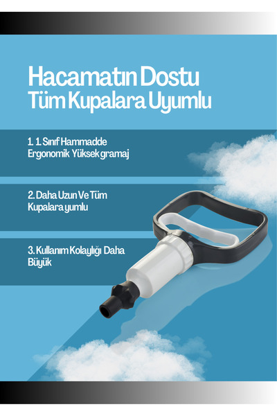 KUPAFİX 4 Parmak Hacamat Kupası Pompası 1 Adet 1adt