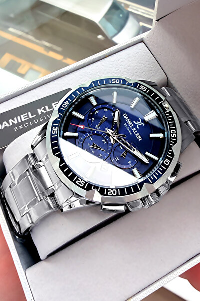 Daniel Klein Exclusive Erkek Kol Saati Su Geçirmez Paslanmaz Gümüş Renk Çelik...