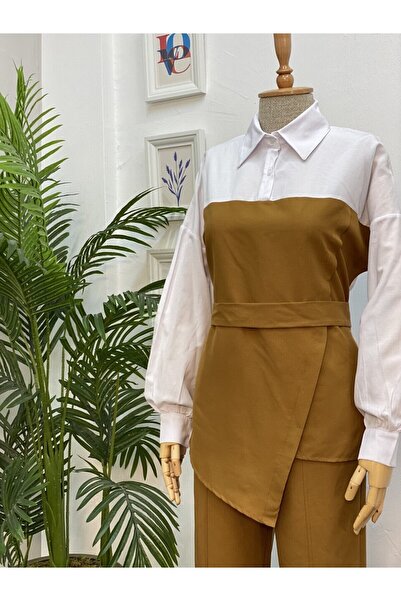 Esre Store 4443 - Tesettür İkili Takım Taba