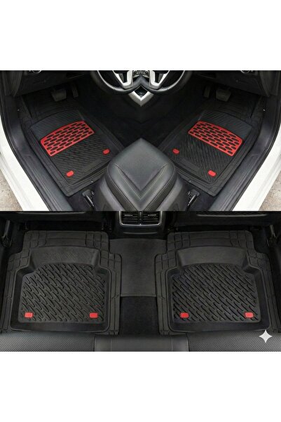 Drs Tuning Safir Opel Uyumlu Omega Havuzlu Universal Paspas Krom Kırmızı Parça