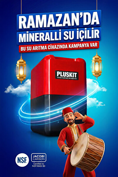 PLUSKIT 15 Aşamalı 80 Gpd Membranlı 8 L Çelik Tanklı Su Arıtma Cihazı