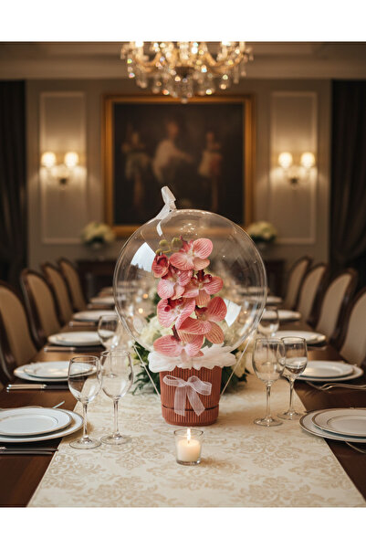 büyülücompany Büyülü Balon-Turuncu Orkide Çiçek Doğum&sevgililer Günü Yıldönü...