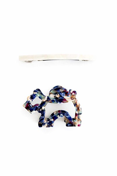 New Obsessions Set de 2 agrafe de păr automate Blue Indigo Agatha Latch și Wh...