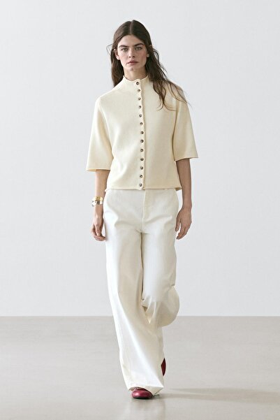 Massimo Dutti Yüksek bel palazzo jean