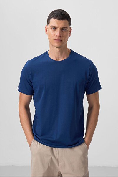 TOMMY LIFE Ανδρικό μπλουζάκι Indigo Basic με κοντό μανίκι Standard Fit V-Neck...