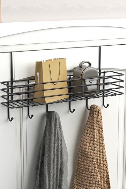 zabata Kapı Arkası Sepetli Askılık Metal Duvar Elbise Askılığı Portmanto Orga...