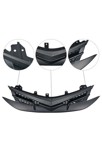 Drs Tuning Toyota Corolla Uyumlu Ön Panjur Altis Trd Ön Izgara Parlak Siyah S...