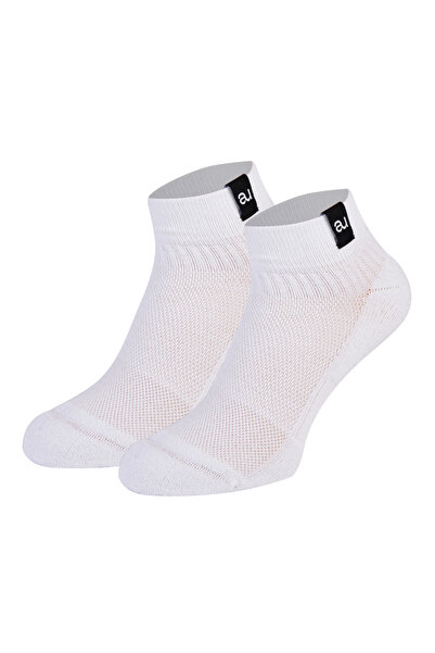 ALLUNIQUE Beyaz Coolmax ve Spor Çorabı Hızlı Kuruyan Termal Yarım Havlu Taban