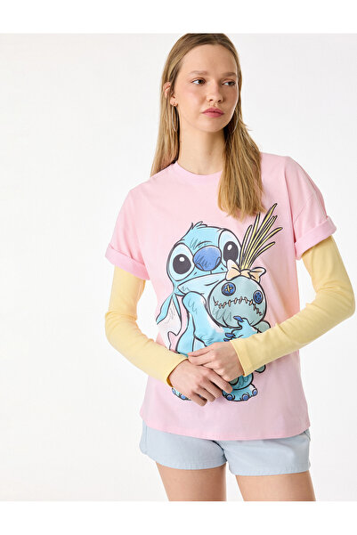 Koton Stitch Printed Comfortable Fit Short Sleeve Crew Neck Licensed T-Shirt