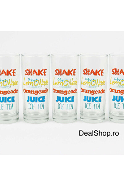 GOLD GLASS Σετ 12 γυάλινων ποτηριών 270 ml Πολύχρωμο σχέδιο ιδανικό για εκδηλ...