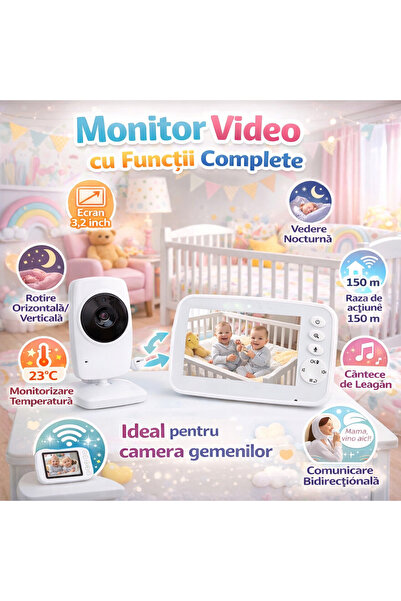 ideal STORE Sistem de Monitorizare Video si Audio Baby SuperView IdealStore, ...