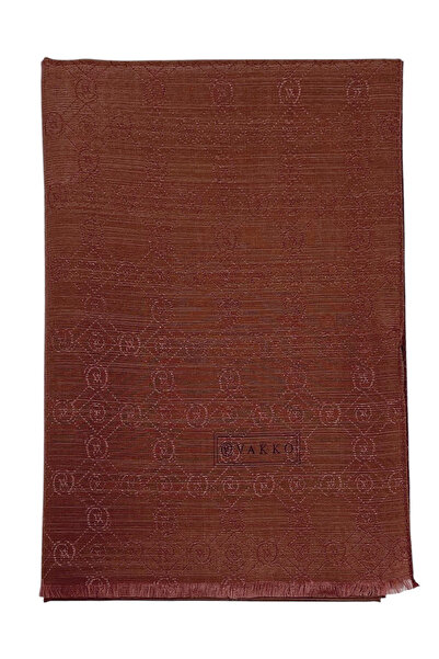 Vakko Şal din mătase de bumbac - Hologramă nouă - Cărămidă întunecată