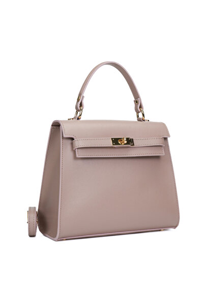 Posete Fagaras Poseta Piele Teresa - Roz Pudra, Geanta Casual din Piele Natur...