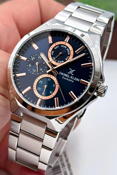 Daniel Klein Exclusive Gümüş Çelik Kordon Erkek Kol Saati 3 Atm+Bileklik Hedi...