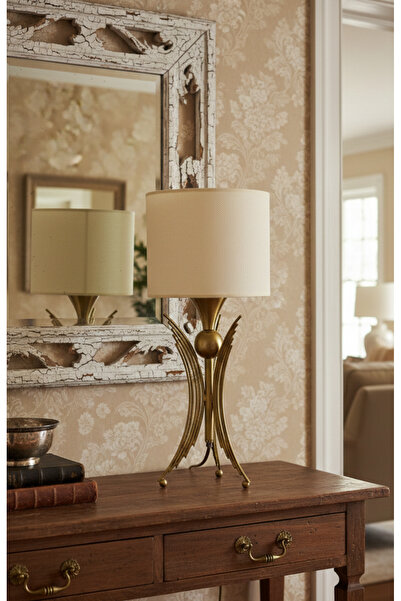 365GUNSERİSONU Decodelight Antique Gold Plated Metal Leg Fabric Hat Angel Mod...