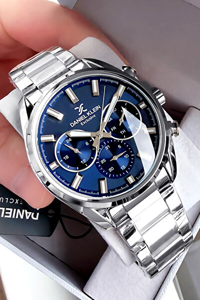 Daniel Klein Exclusive Erkek Kol Saati 3 Atm Su Geçirmez Gümüş Renk Çelik Kor...