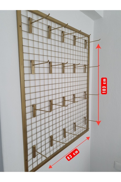 ASAFF TEL PANO 80X100 CM DUVARA MONTE 4x4 SIK TELLİ RENK GOLD 20 ADET 15 CM K...