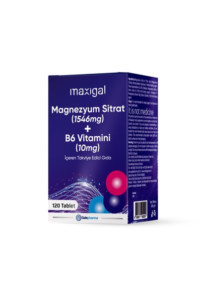 Maxigal Magnesium Citrate and Vitamin B6 Supplement Food