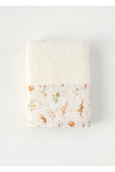 Bella Maison 100% Cotton Floris Face Towel Cream (50X90 cm)
