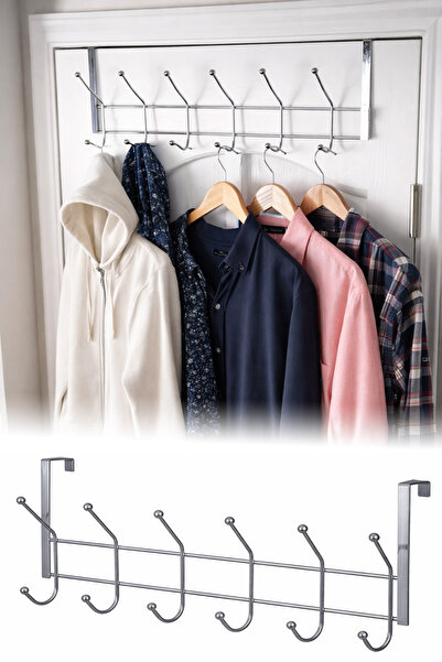 Binbirreyon Вішалка для дверей Вішалка з 12 гачками 51 см DE105