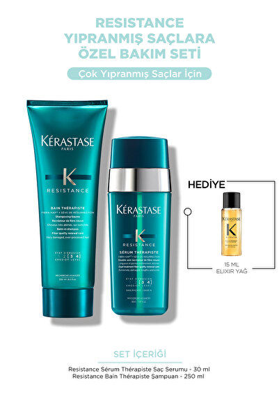 Kerastase Resistance Yıpranmış Saçlara Özel Bakım Seti - Şampuan & Serum