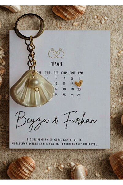HEN GSM 10 adet istiridye anahtarlık nişan düğün kına takvim kadınlar günü, 8...