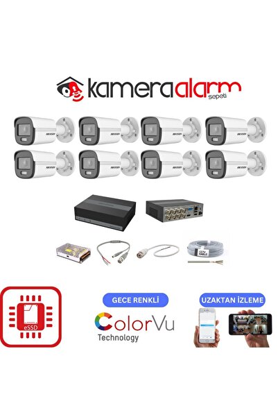 Hikvision 8 Kameralı Gece Renkli Güvenlik Kamerası Seti - Uzaktan Izleme - 2 ...